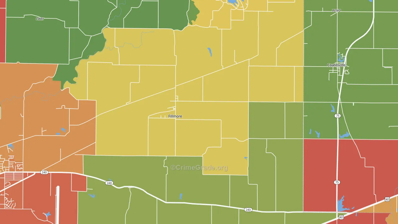 46128, IN Map of Theft Rates
