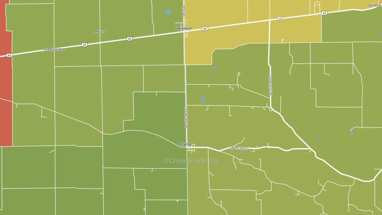 46133, IN Map of Theft Rates