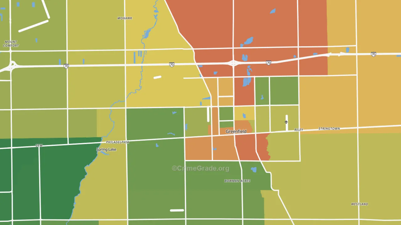 46140, IN Map of Theft Rates