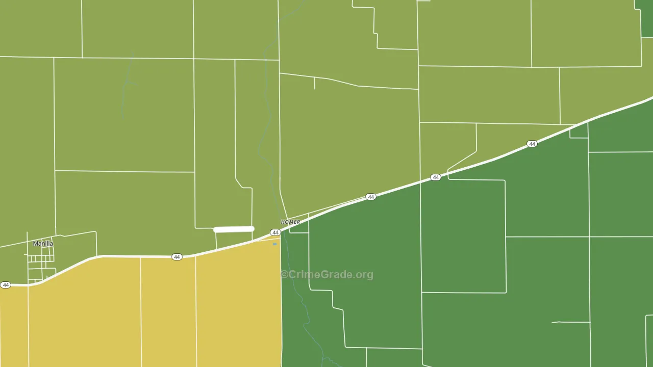 46146, IN Map of Theft Rates