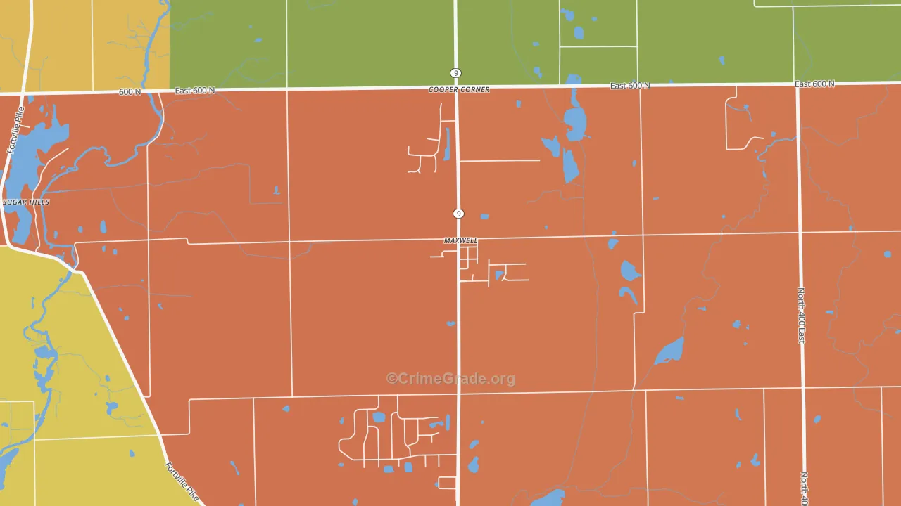 46154, IN Map of Theft Rates