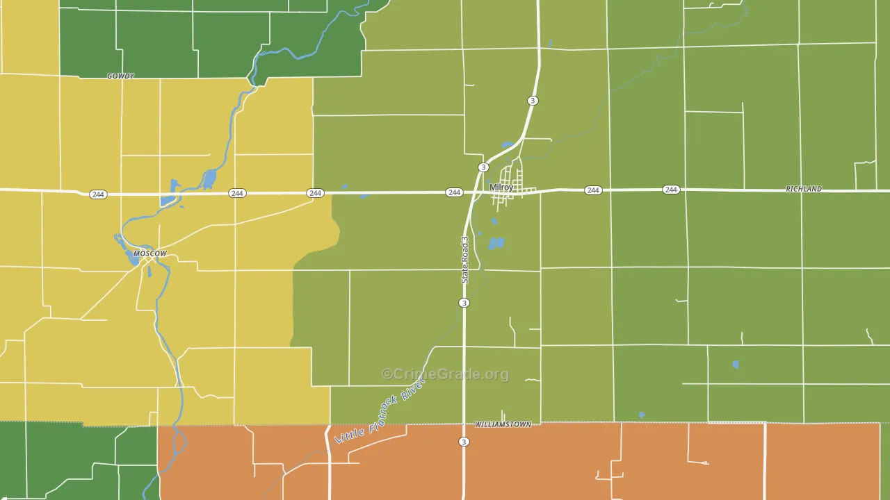 46156, IN Map of Theft Rates