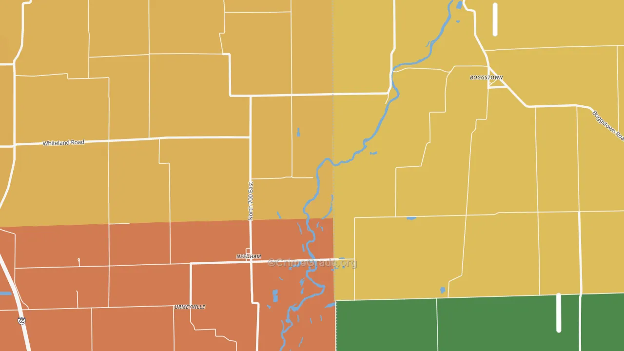 46162, IN Map of Theft Rates