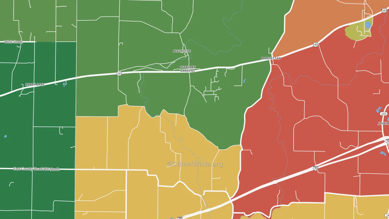 46171, IN Map of Theft Rates