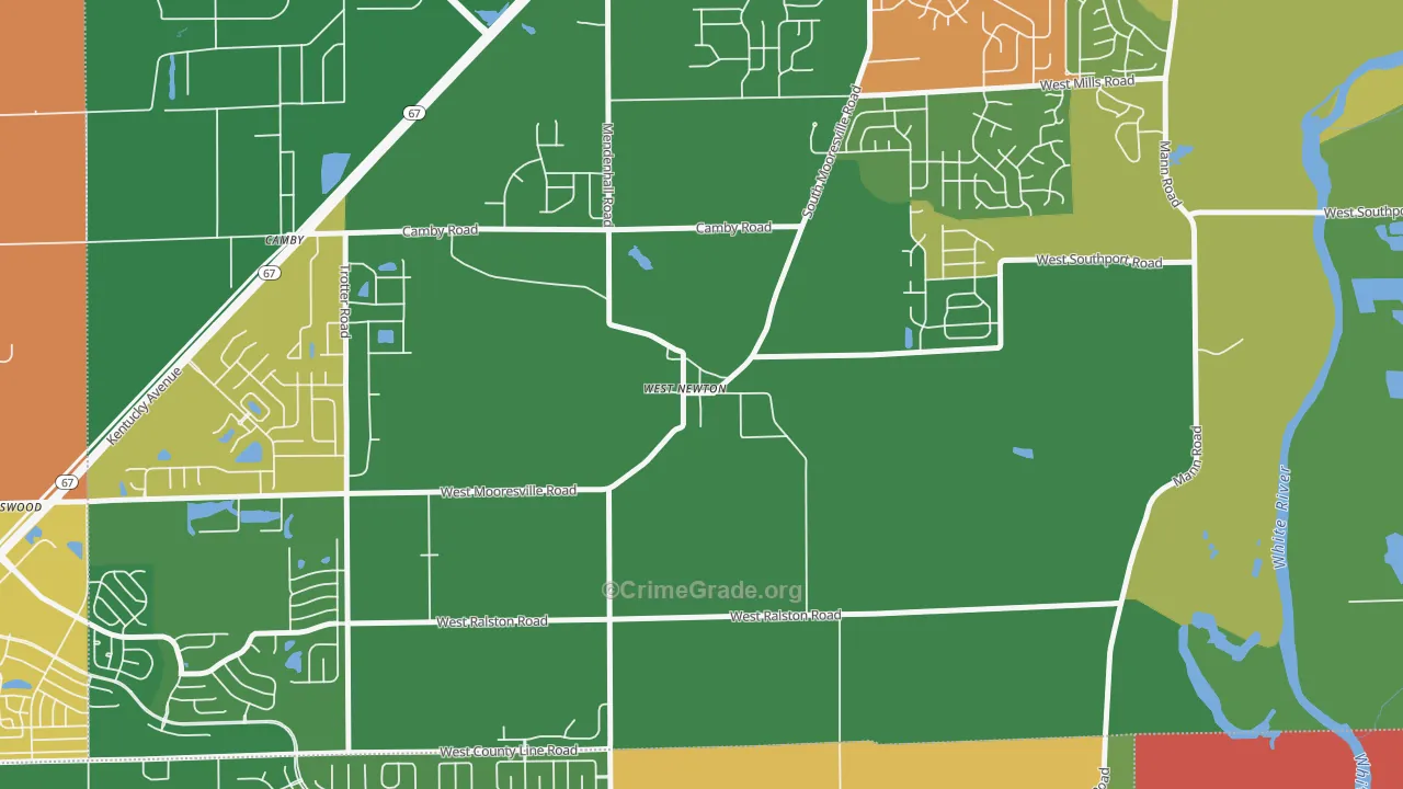 46183, IN Map of Theft Rates