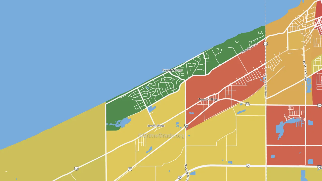 46301, IN Map of Theft Rates