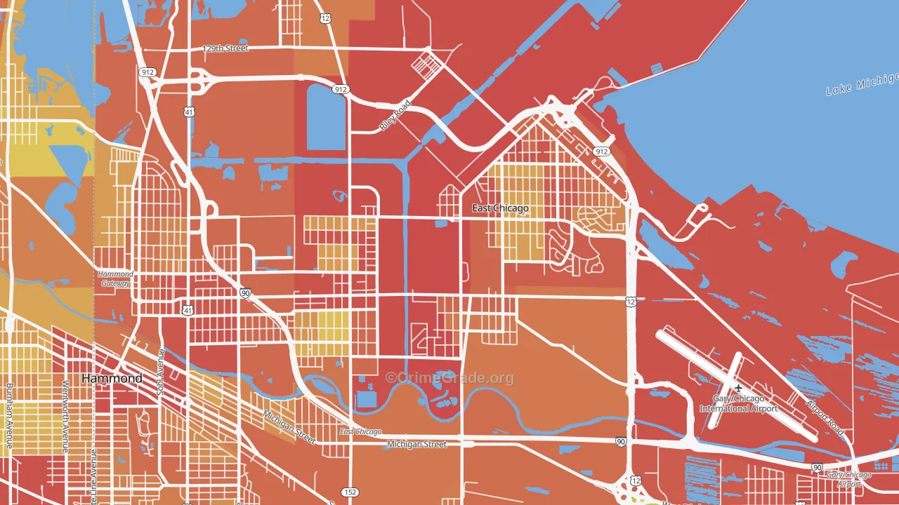 46312, IN Map of Theft Rates