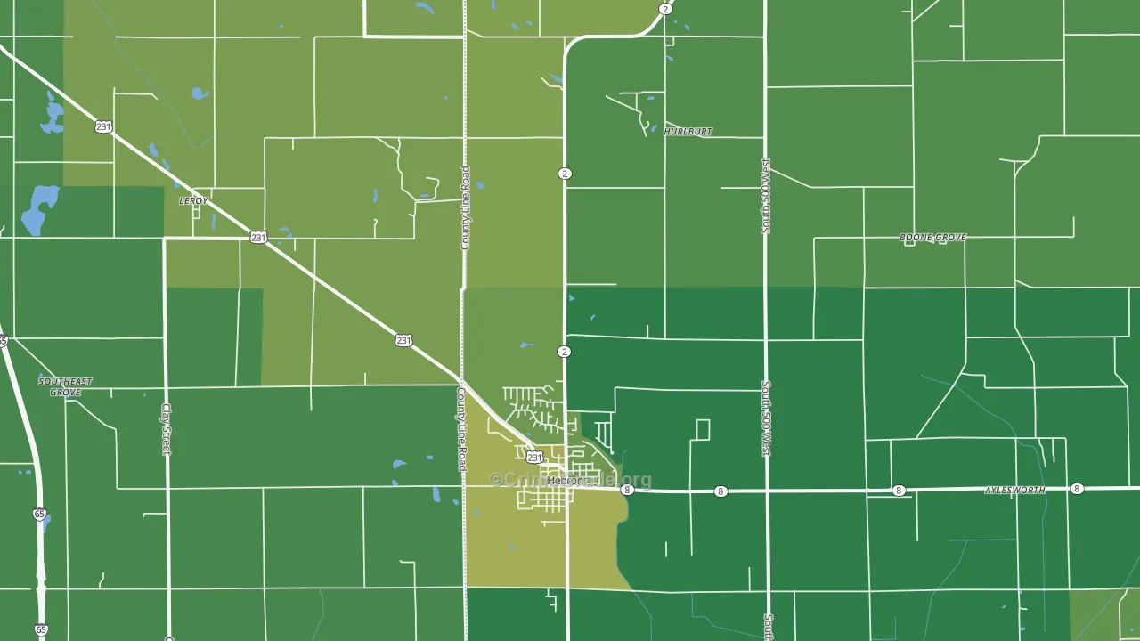 46341, IN Map of Theft Rates