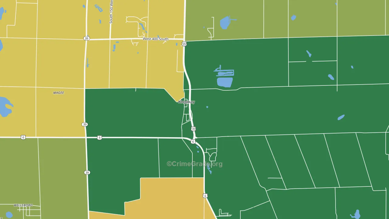 46345, IN Map of Theft Rates