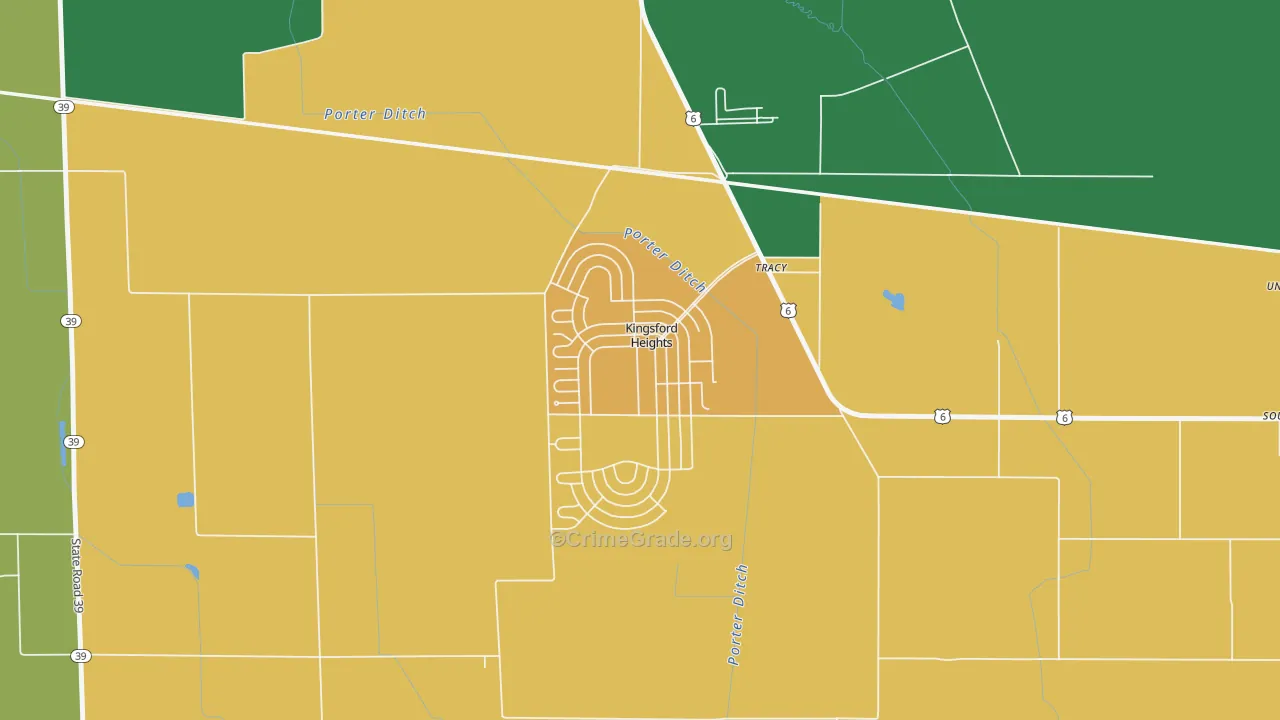 46346, IN Map of Theft Rates