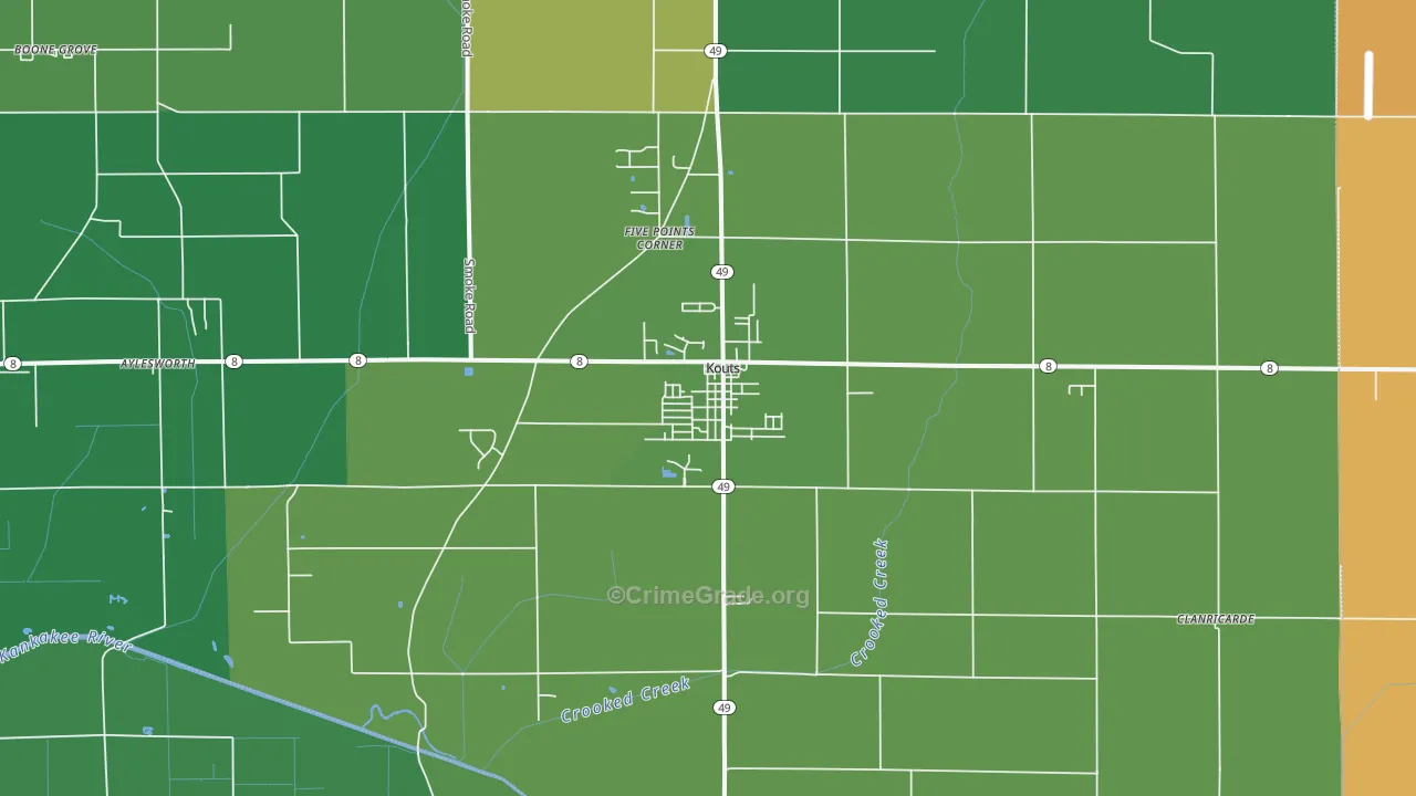 46347, IN Map of Theft Rates