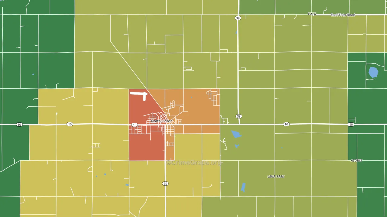 46366, IN Map of Theft Rates