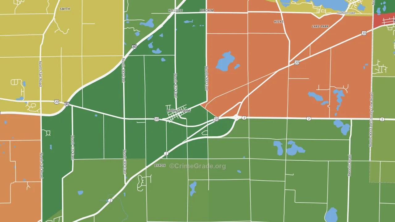 46371, IN Map of Theft Rates