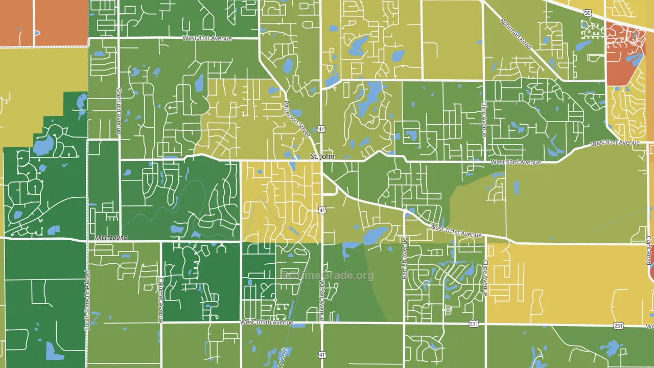 46373, IN Map of Theft Rates