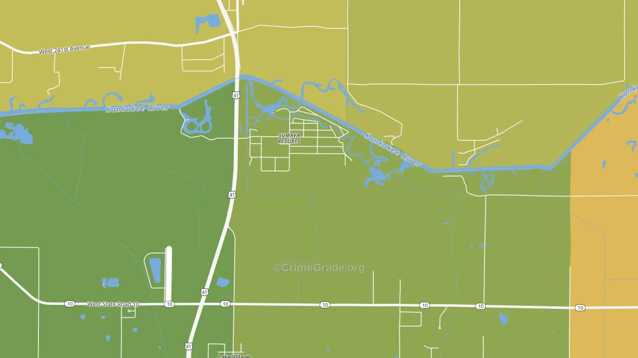 46379, IN Map of Theft Rates