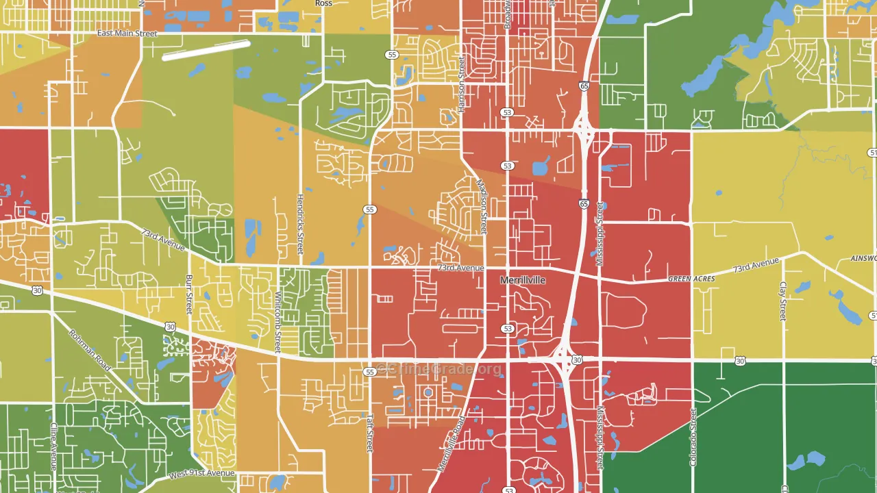 46410, IN Map of Theft Rates