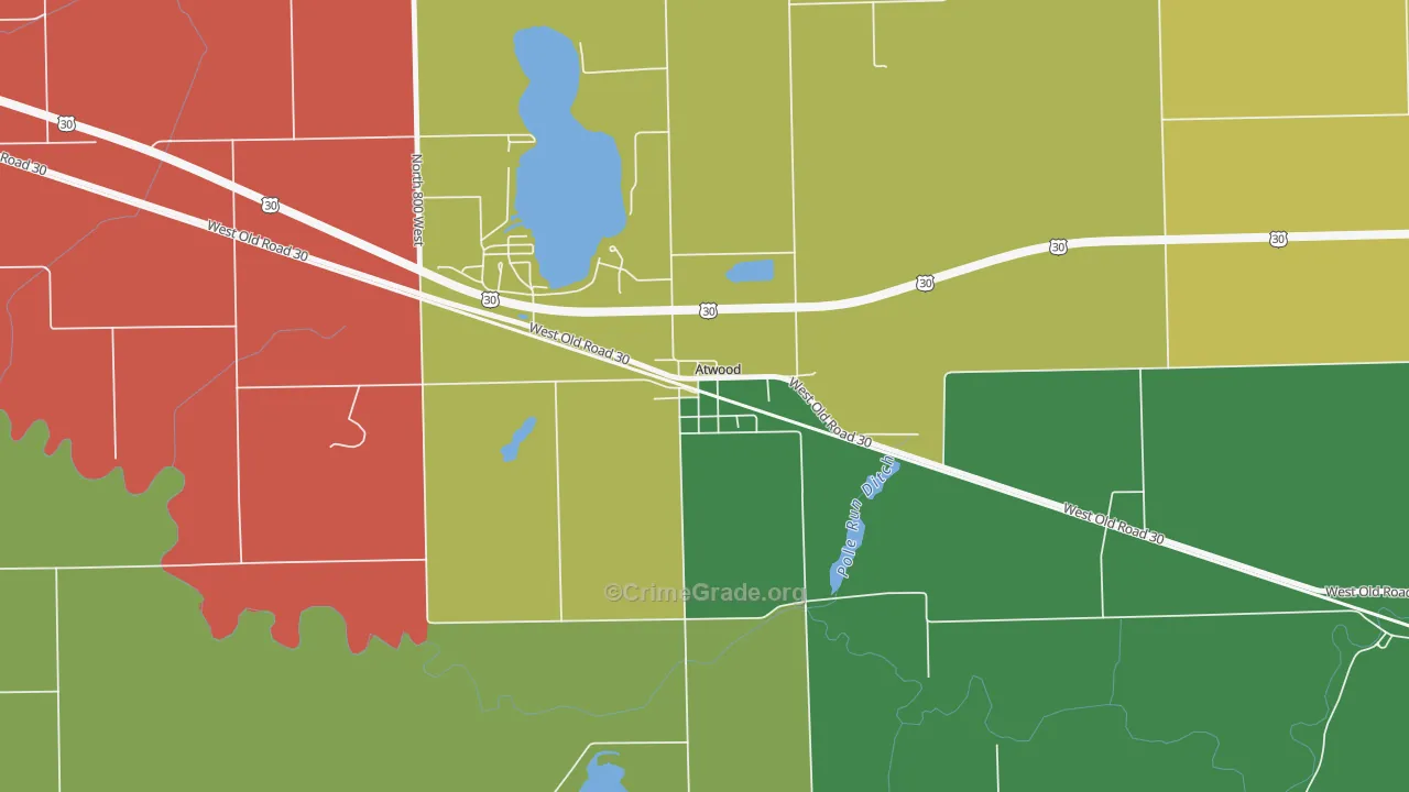 46502, IN Map of Theft Rates