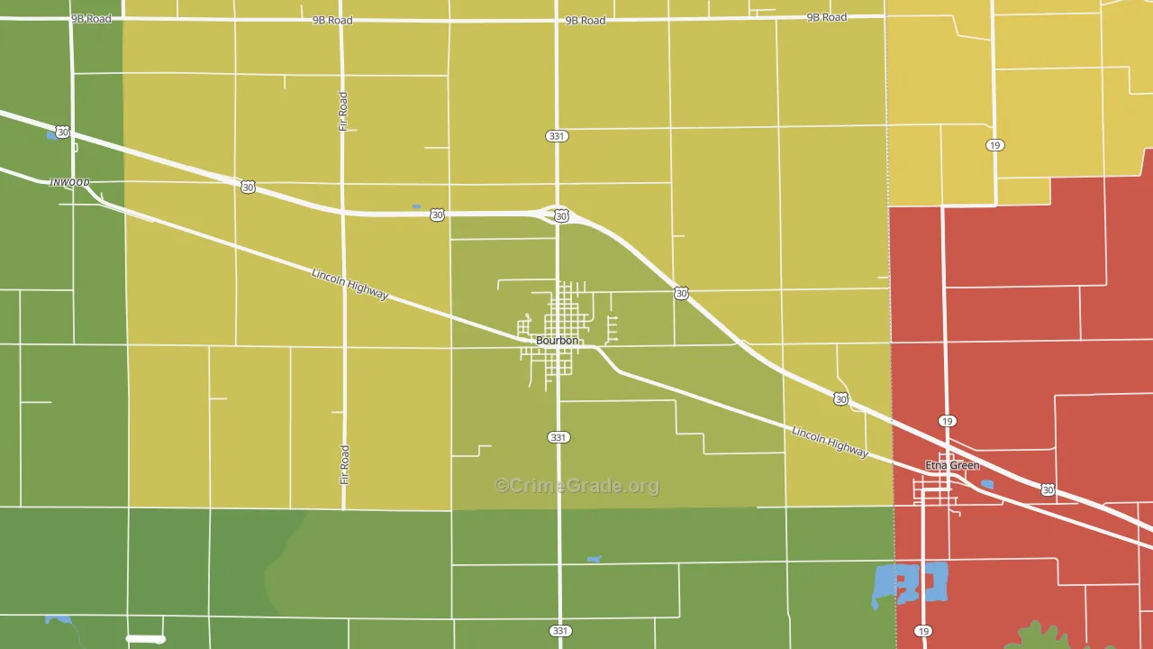 46504, IN Map of Theft Rates