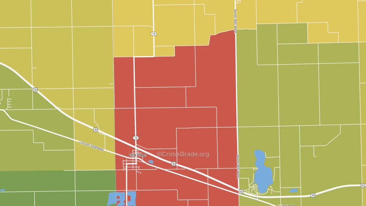 46524, IN Map of Theft Rates