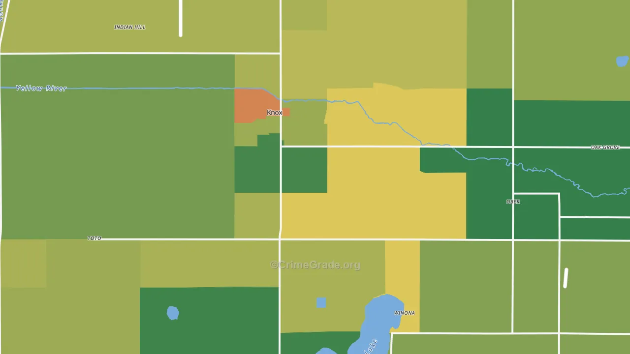 46534, IN Map of Theft Rates