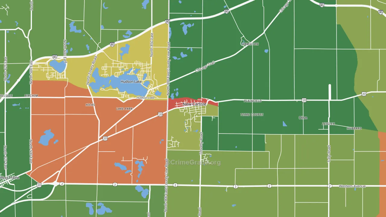 46552, IN Map of Theft Rates