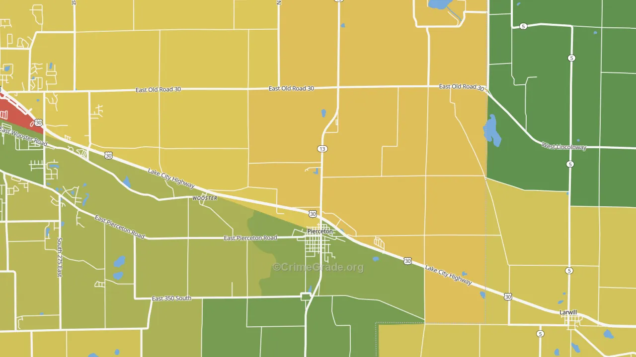 46562, IN Map of Theft Rates