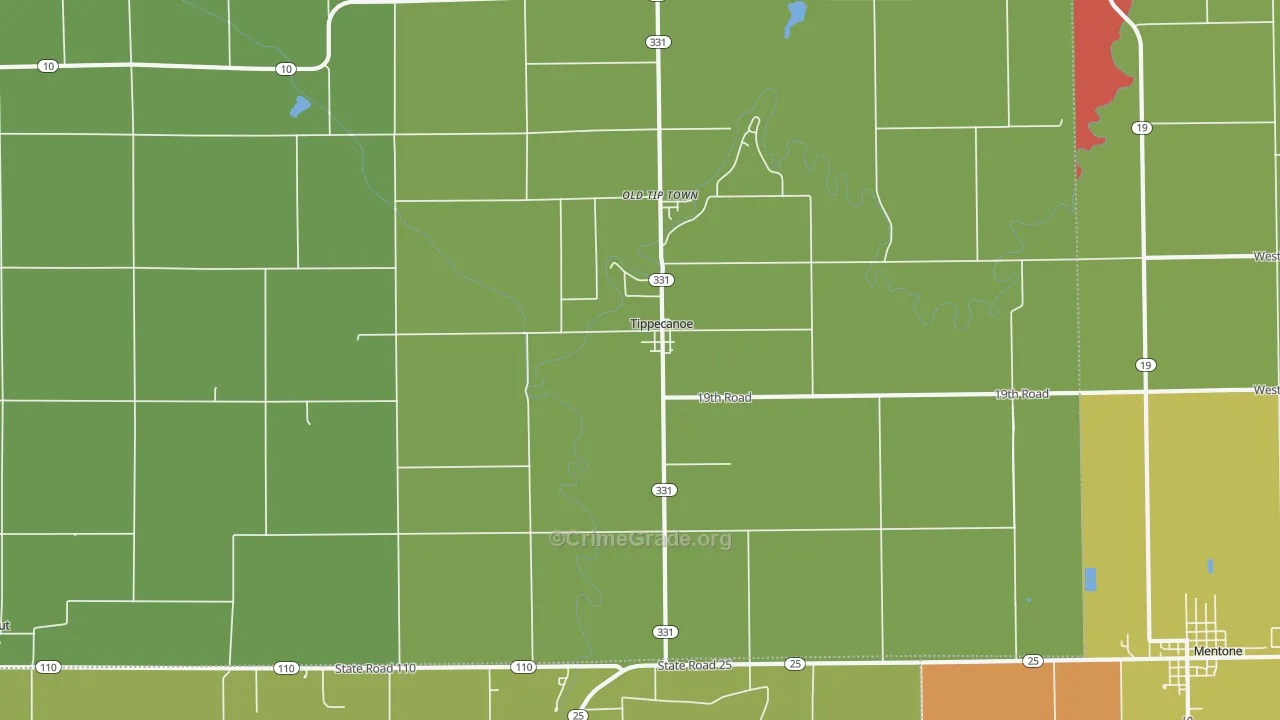 46570, IN Map of Theft Rates