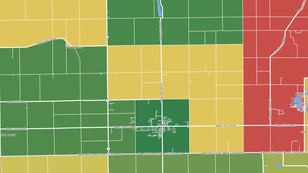 46571, IN Map of Theft Rates