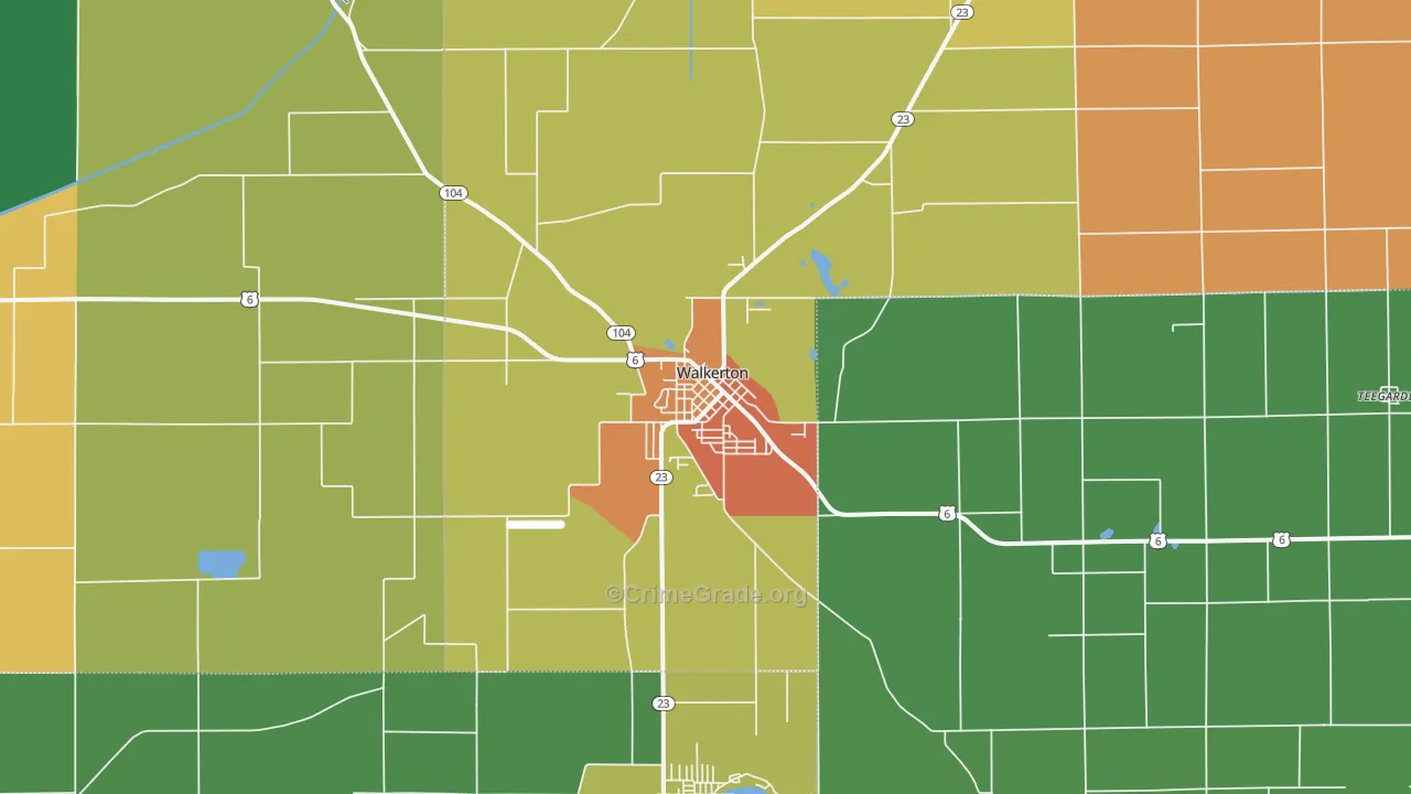 46574, IN Map of Theft Rates