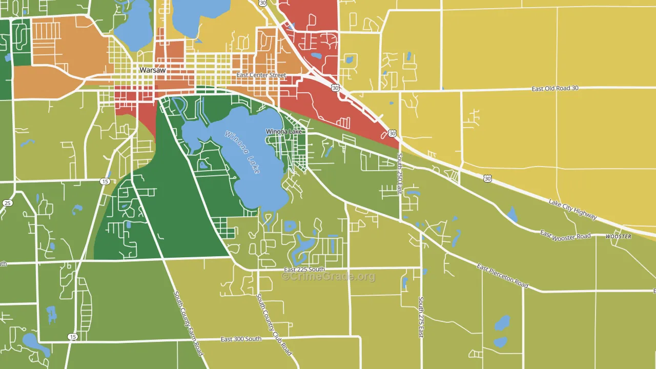 46590, IN Map of Theft Rates