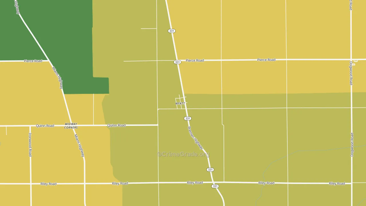 46595, IN Map of Theft Rates