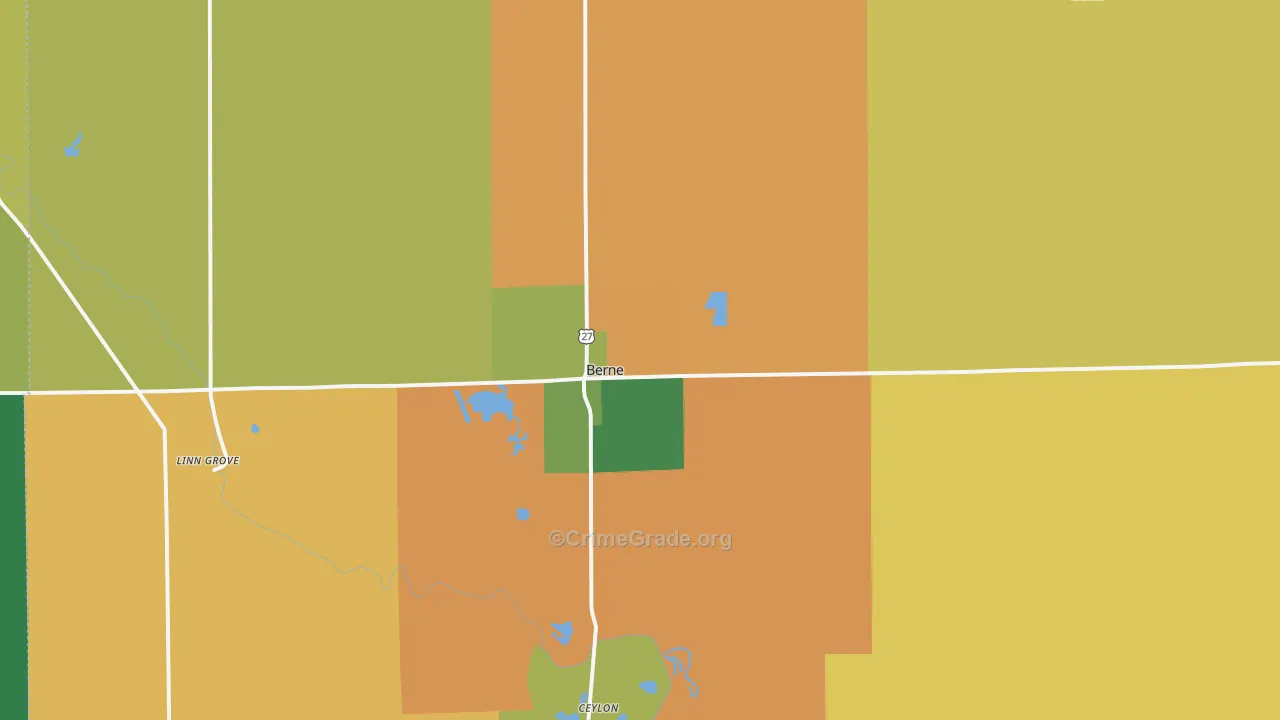 46711, IN Map of Theft Rates