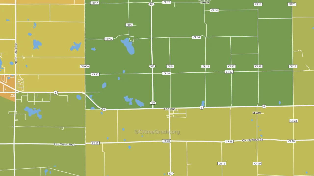 46730, IN Map of Theft Rates