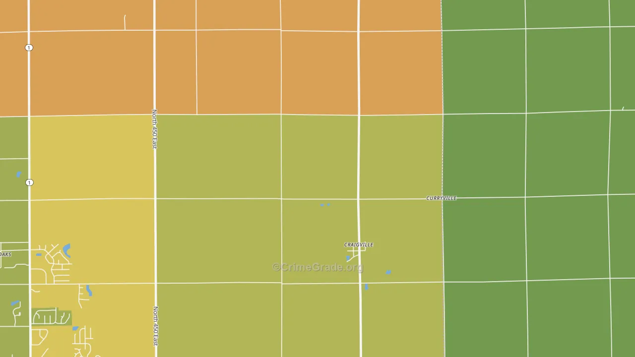 46731, IN Map of Theft Rates