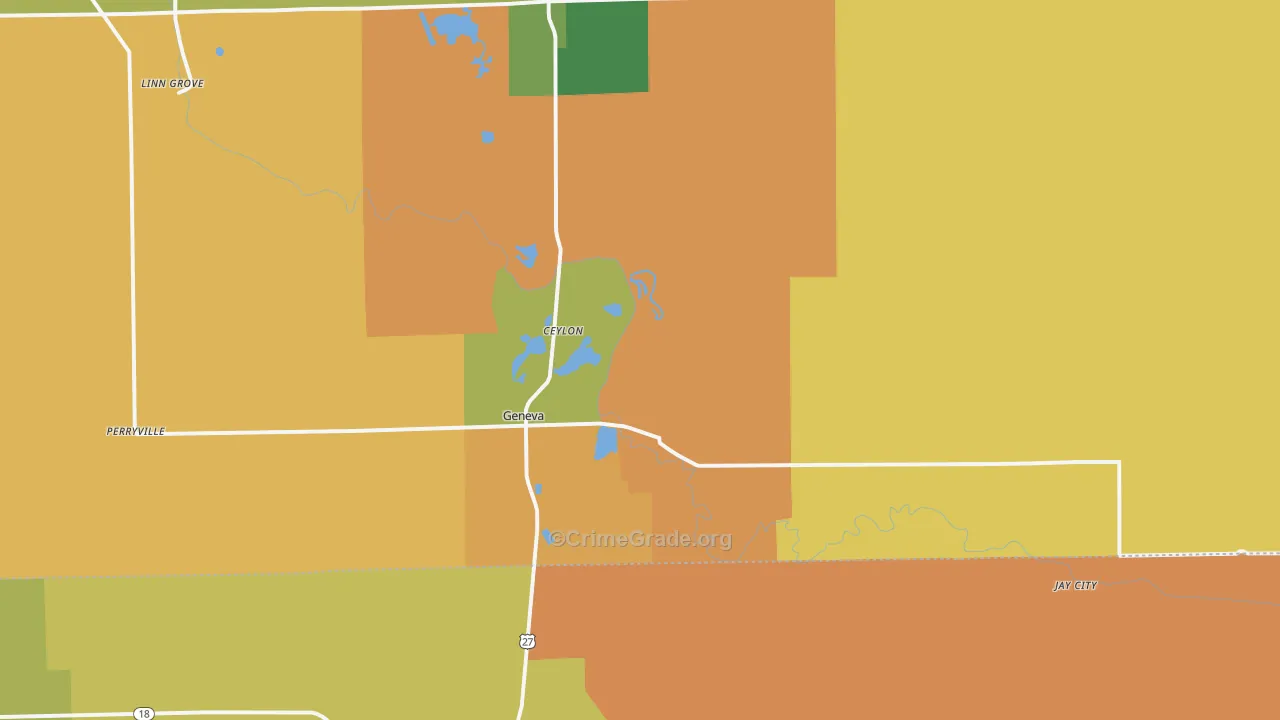 46740, IN Map of Theft Rates