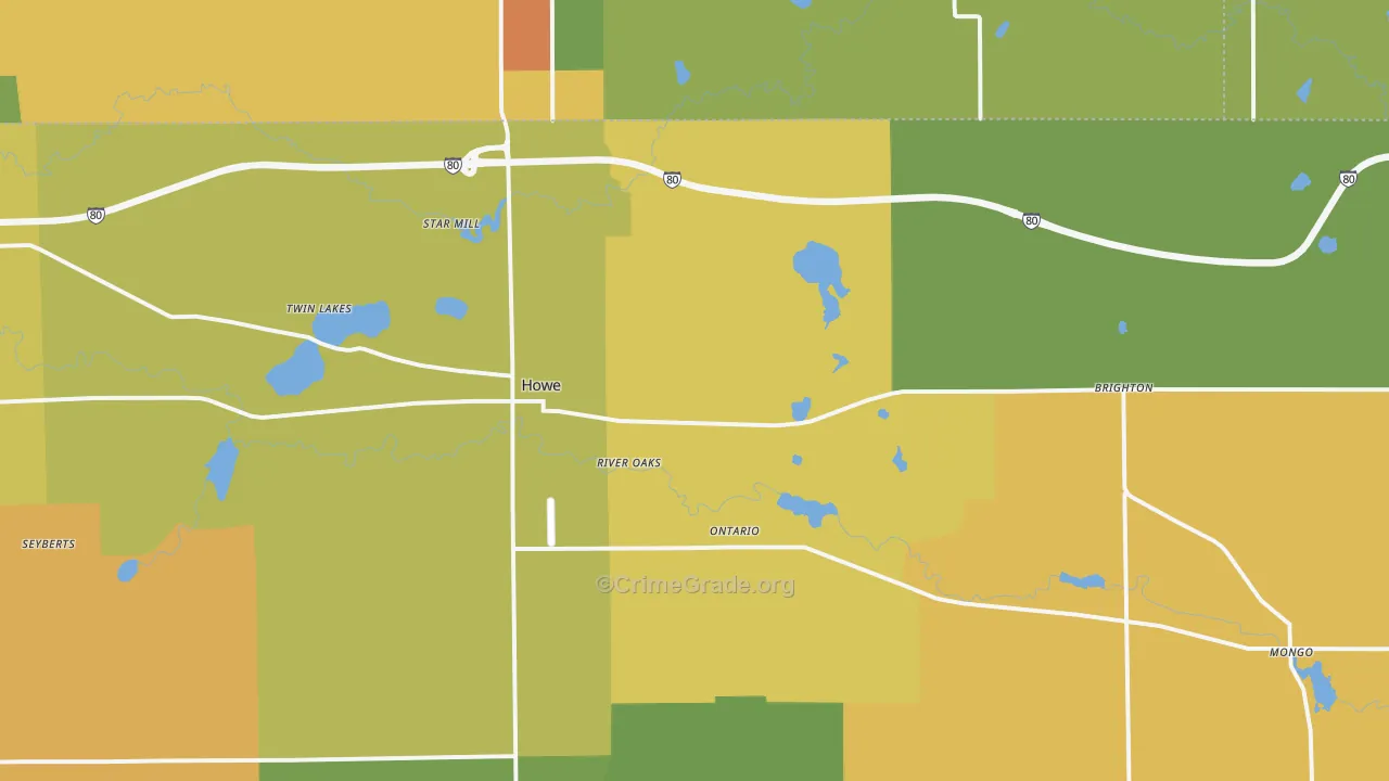 46746, IN Map of Theft Rates