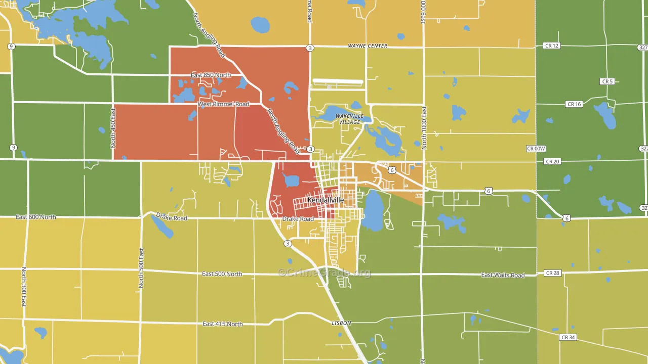 46755, IN Map of Theft Rates