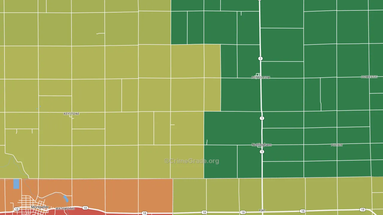 46759, IN Map of Theft Rates