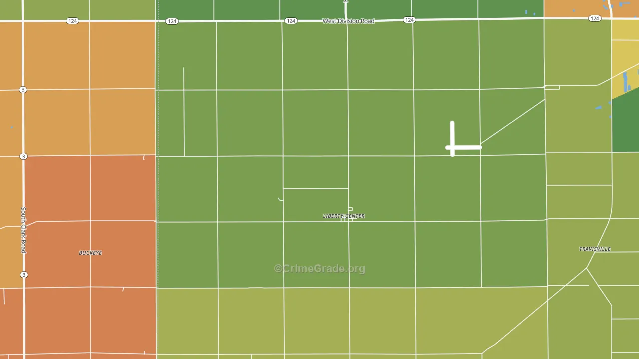 46766, IN Map of Theft Rates