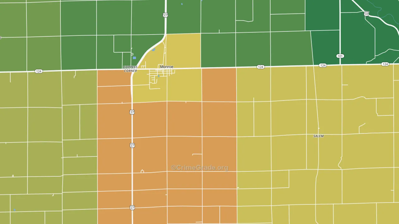 46772, IN Map of Theft Rates