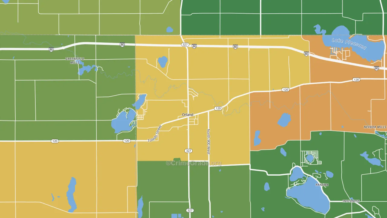 46776, IN Map of Theft Rates