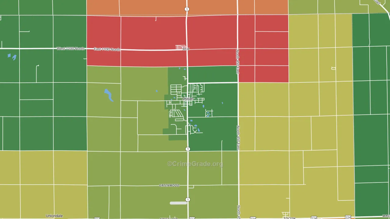 46777, IN Map of Theft Rates
