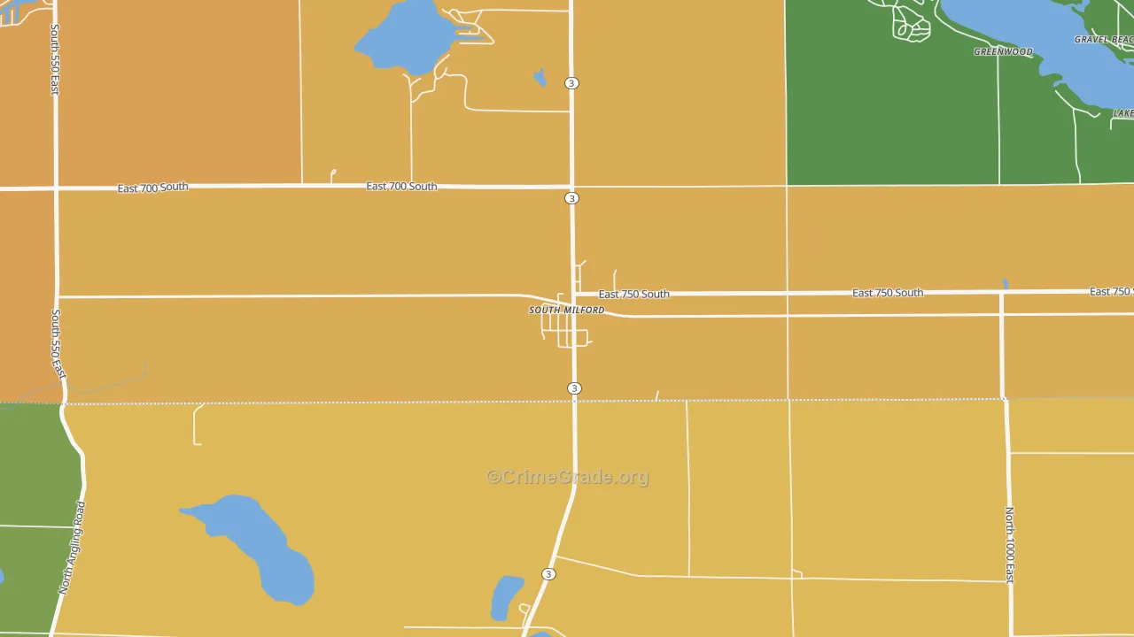46786, IN Map of Theft Rates