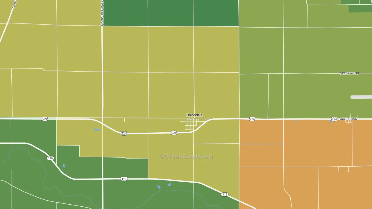46791, IN Map of Theft Rates