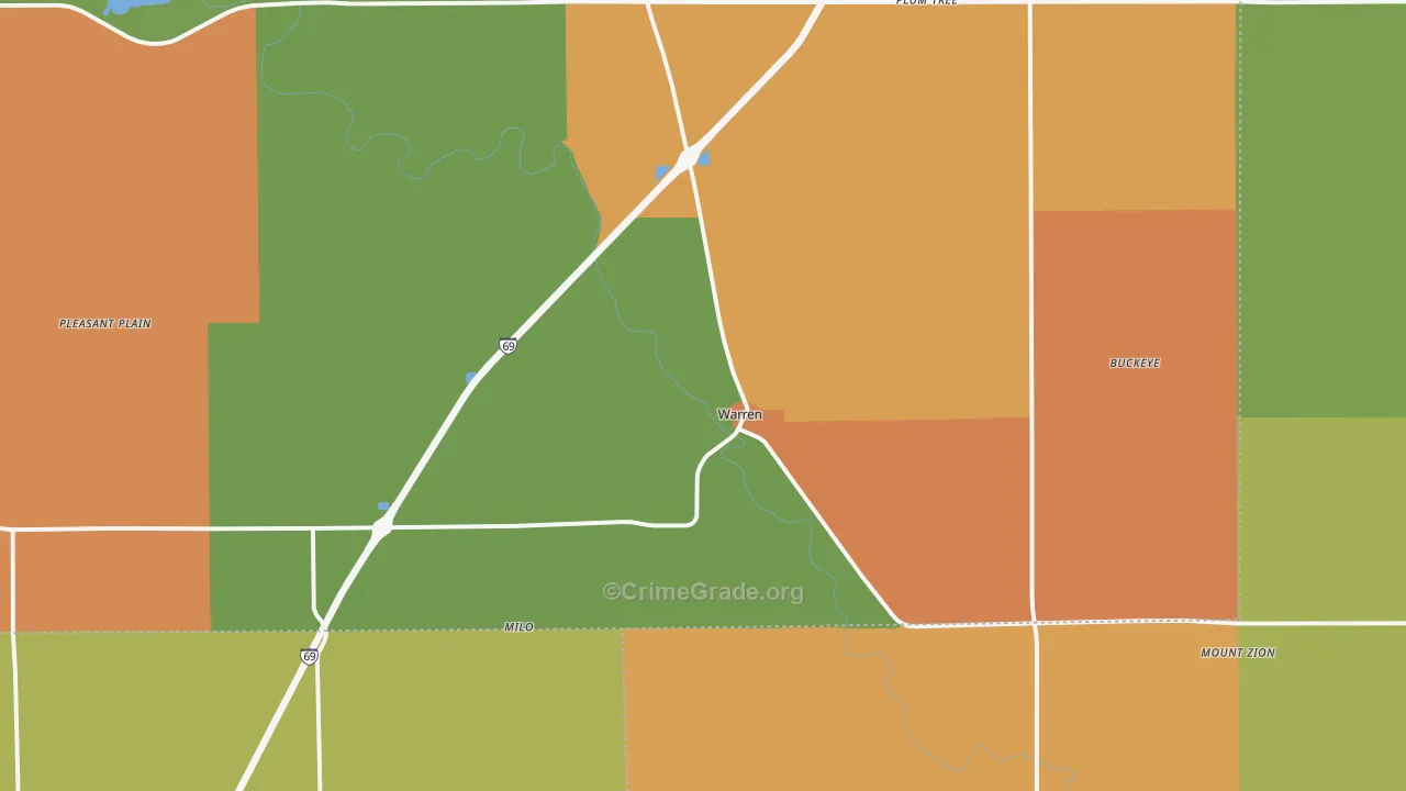 46792, IN Map of Theft Rates