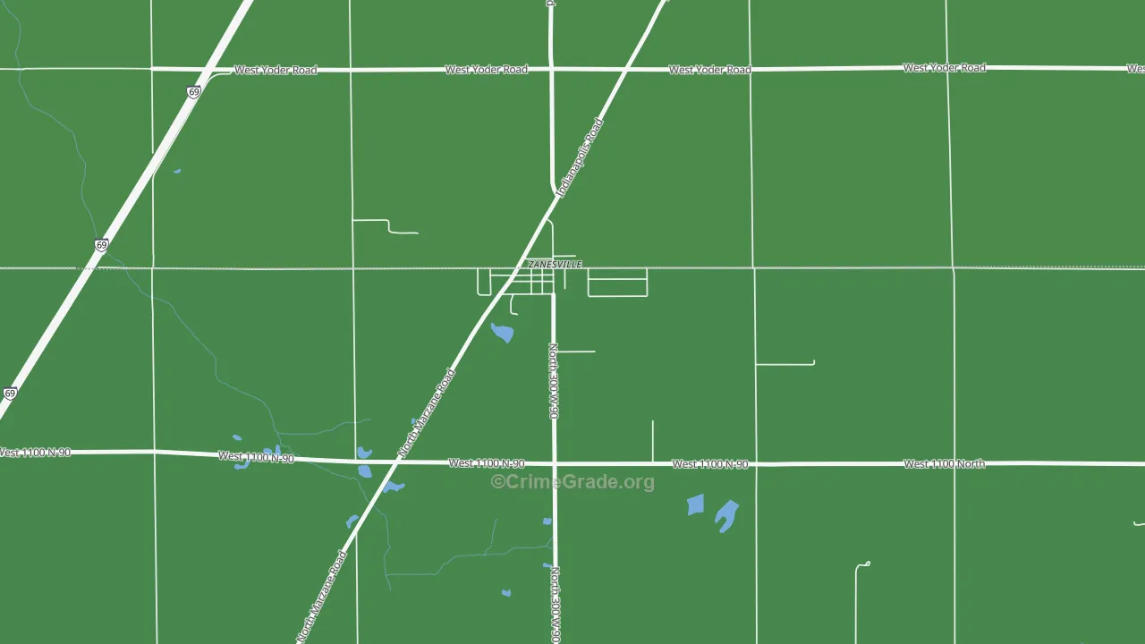 46799, IN Map of Theft Rates