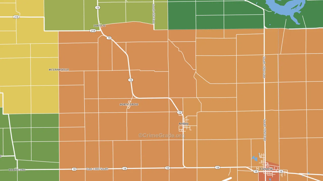 46911, IN Map of Theft Rates