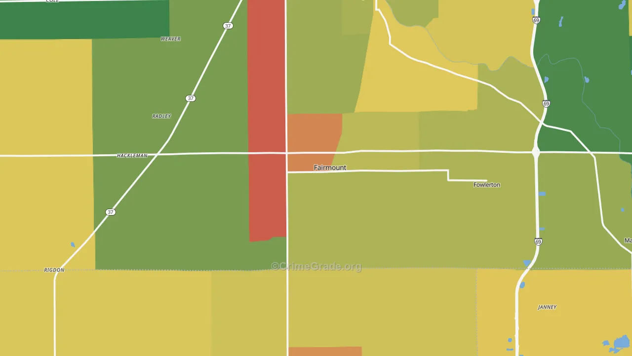 46928, IN Map of Theft Rates