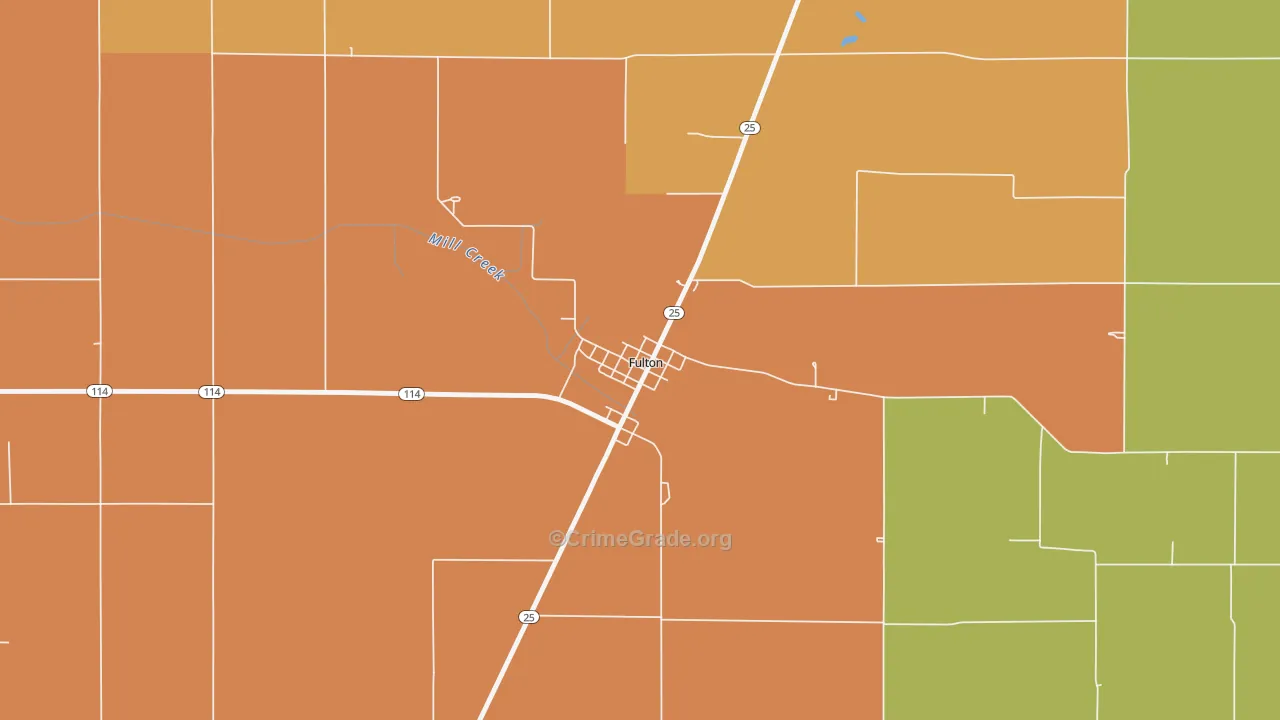46931, IN Map of Theft Rates