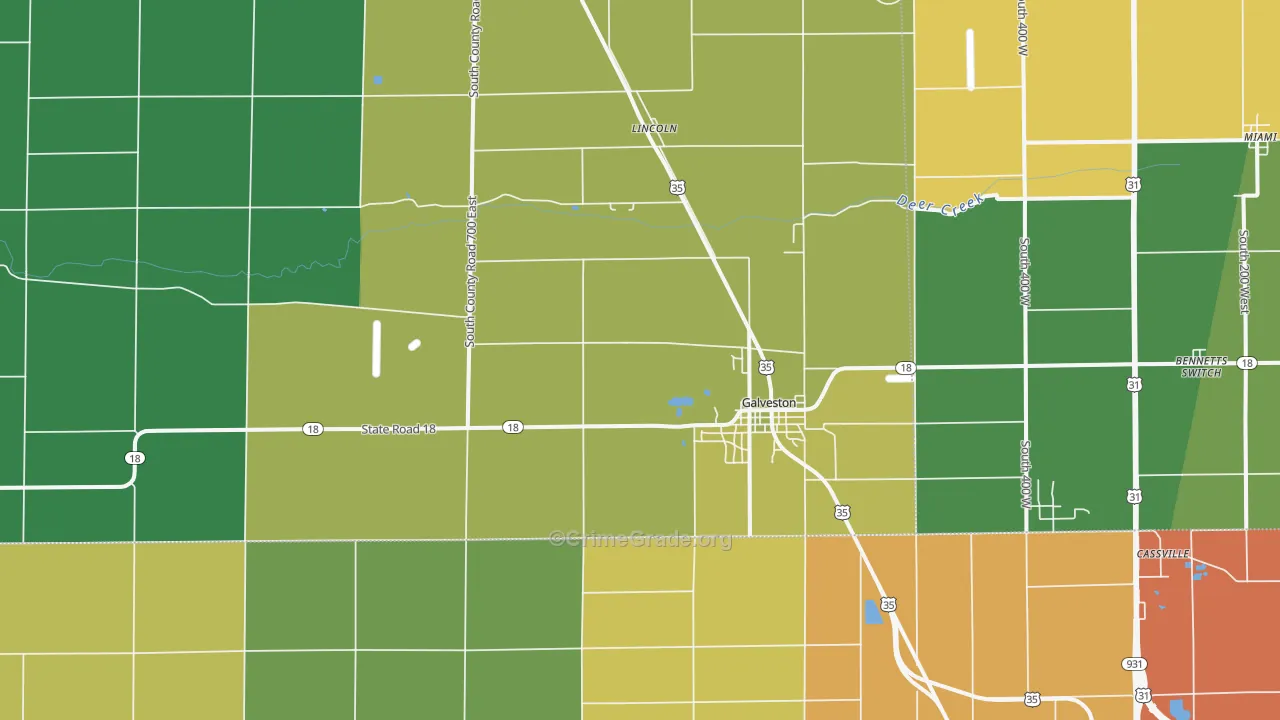 46932, IN Map of Theft Rates